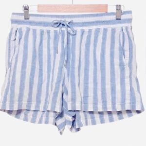 Gap Blue & White Striped Pull-on Drawstring Shorts Style QLSO8575